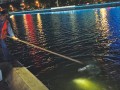 浏阳河上夜间保洁让“水清岸绿、人水和谐”