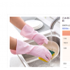 日本进口家务洗碗手套耐用薄款橡胶清洁手套防水洗衣服手套塑胶
